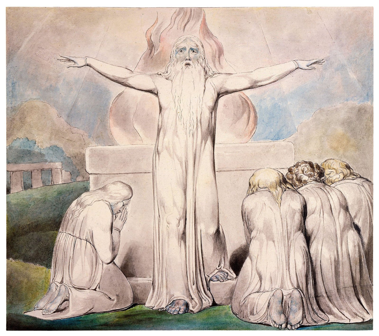 Job's Sacrifice by William Blake, 1805