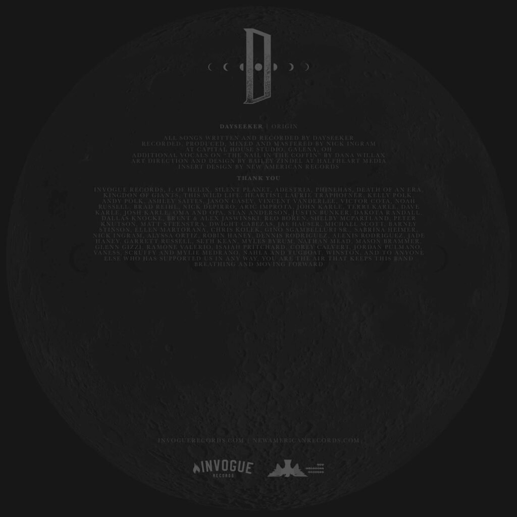 Dayseeker - Origin Insert - Back
